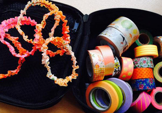 還在為找不到喜歡的花色而煩惱？紙膠帶讓你手作飾品不求人 紙膠帶、DIY、髮帶、耳環、蝴蝶結