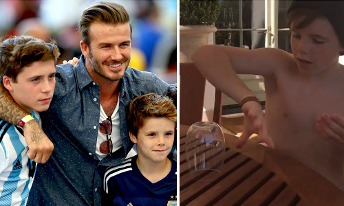 妞快報：帥氣星二代露兩點秀杯子歌！「歌喉讚」萌翻網友 妞快報、帥氣、星二代、露兩點、杯子歌、歌喉讚、萌、貝克漢、克魯茲