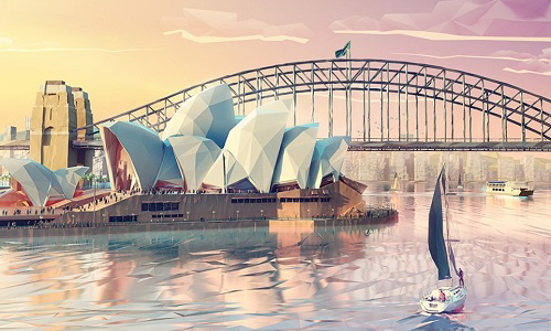 這款雪梨歌劇院也太夢幻了吧！風格可比新海誠的超唯美3D版世界名勝 新海誠、3D、Mat Szulik、雪梨歌劇院、巴黎鐵塔
