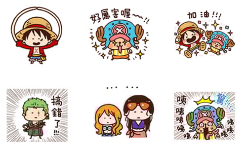 讓我們一起航向偉大的航道吧！卡娜赫拉×航海王超萌貼圖來啦！ 卡娜赫拉、航海王、兔兔、P助、魯夫