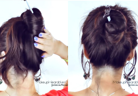 改變髮型只會用髮圈嗎？靠鉛筆也能打造隨性優雅look喔 髮型、長髮、髮簪、鉛筆、百變