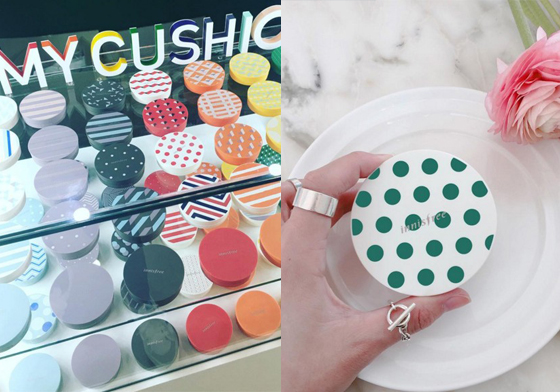 要幫氣墊粉餅買個衣櫃了！innisfree霸氣推出100款粉盒任你挑       innisfree、氣墊粉餅、粉盒、潤娥、李國主