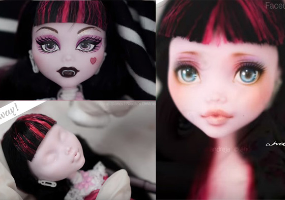 鬼娃居然也能變清純正妹？「怪物高中」的鬼怪娃娃Before & After 芭比娃娃、芭比、換臉、改造、美麗