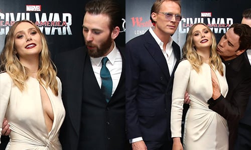 露成這樣，不看白不看！美國隊長偷瞄女星乳溝被網友拿去大作文章啦 惡搞、搞笑、網友、meme、克里斯伊凡