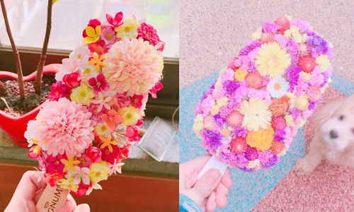 夢幻乾燥花又多了新idea？韓國正妹花藝師首創「花朵雪糕」美翻眾人 花朵、雪糕、花藝師、韓國、正妹