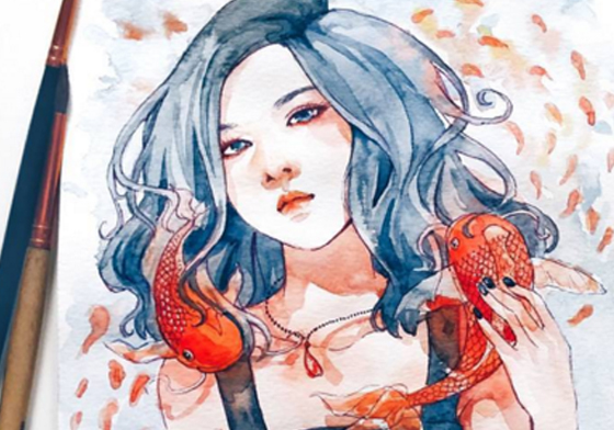 水彩畫的Joy你看過嗎？俄羅斯正妹熱愛K-pop畫出一幅幅超唯美韓星 Ashiya、K-pop、韓國、偶像、插畫家