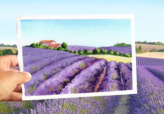 用「畫」把風景「框」起來！旅法藝術家的春光爛漫速寫 俄羅斯、水彩、手繪、風景、法國