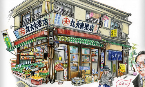 法國人眼中的東京是這樣！手繪風格的日本街景速寫 Florent Chavouet、法國、東京、日本、街景