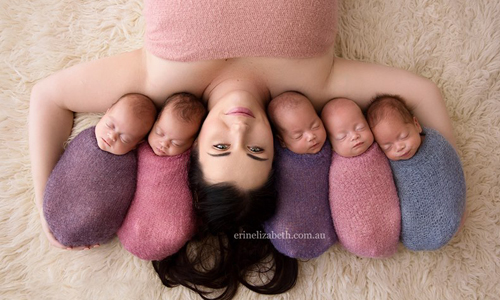 澳洲五胞胎超正孕婦生啦！4女1男寶寶寫真幕後大公開 澳洲、五胞胎、孕婦、寶寶、寫真