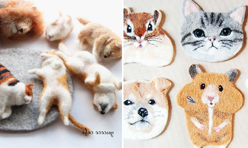 超慵懶的醉倒系列又來了！不萌翻你不罷休的羊毛氈特輯 羊毛氈、醉倒系列、yucococafe、萌