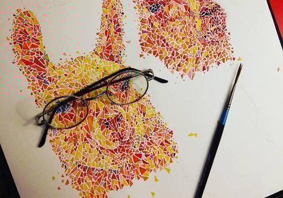 這些畫超級「點點點」！簡單卻複雜的動物點畫 點點、圓點、藝術、繪畫、水彩