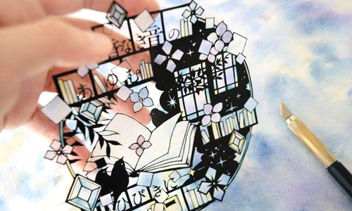 他刻出來的文字比用寫的更美！插畫般的夢幻剪紙繪創作 大橋忍、美しい切り絵、剪紙繪、字體、插畫