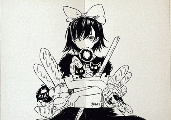 黑白色調的吉卜力Fan art好吸睛！巴西插畫家完美詮釋日系風格插畫 Gabriel Picolo、插畫、黑白、迪士尼、吉卜力