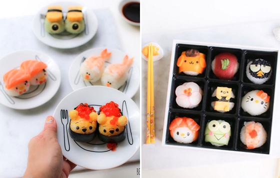 想吃雪寶配明蝦嗎？萌到讓你捨不得吃的卡通握壽司特輯 迪士尼、三麗鷗、杯麵、喵星人、貓、海綿寶寶、拉拉熊、小雞、小熊維尼、卡通、握壽司、雪寶