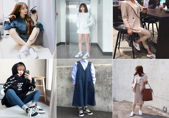 [友站新聞] 不誇張！韓妞早就不穿高跟鞋了～現在韓國男女人腳一雙的是「復古休閒鞋」 LOOKin美人時髦話題網、復古休閒鞋、韓國、adidas、New Balance、CONVERSE