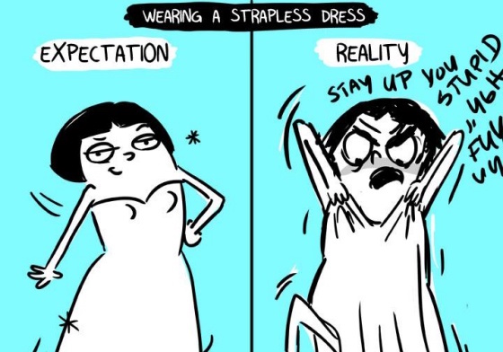 為什麼網拍的衣服穿在身上變成這樣啦！5篇漫畫告訴你現實與理想的反差 Loryn Brantz、現實理想、現實、理想、真實世界