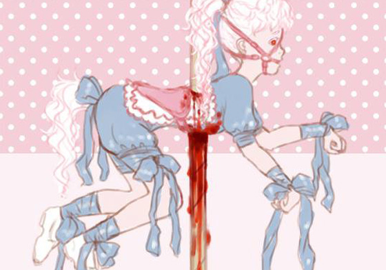 粉紅泡泡與殘忍酷刑的唯美衝突！死之少女Saccstry異想世界 Saccstry、粉紅、死亡、殘忍、血腥、視覺衝擊、衝突、可怕、藝術