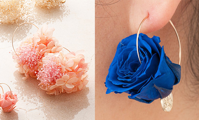 就像新娘捧花般夢幻！美哭人的精靈系「真花耳環」 Athalie、耳環、真花、花朵、真花耳環