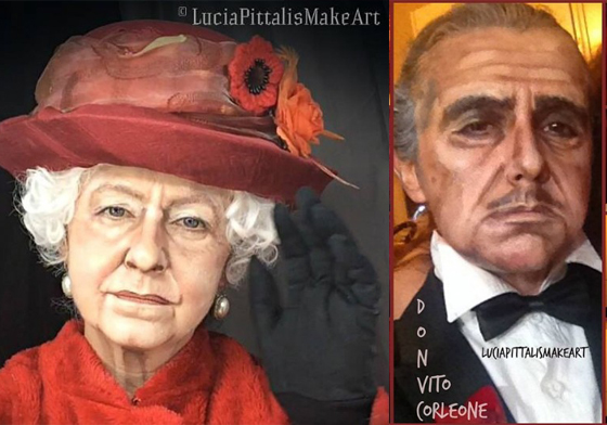 是英國女王又是義大利黑手黨！變男變女都難不倒她的神級仿妝 仿妝、化妝、Lucia Pittalis、神鬼奇航、傑克船長