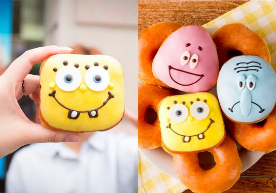 海綿寶寶甜甜圈太犯規啦！6個韓國特色甜甜圈特搜 Krispy Kreme、 DUNKIN DONUTS、甜甜圈、海綿寶寶、嚕嚕米