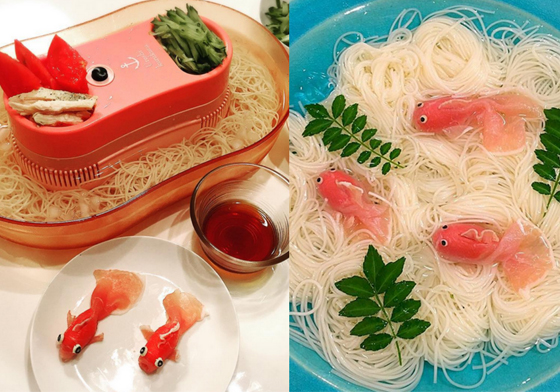 我的素麵裡怎麼有金魚！？生火腿×小香腸3步驟就能自己DIY 金魚、素麵、生火腿金魚、小香腸、DIY