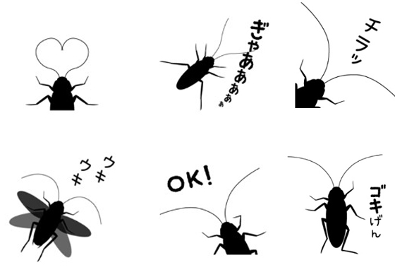 有蟑螂恐懼症的人不要看！買了又不敢用的貼圖《小強運動》 蟑螂、恐怖、貼圖、可怕、噁心