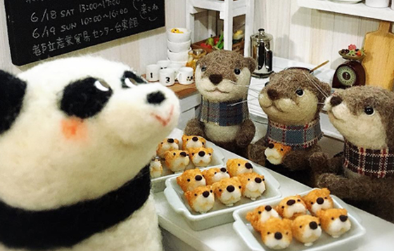 不只可愛還要玩得開心！羊毛氈小水獺的生活小劇場 羊毛氈、水獺、peu_de_bonheur、萌、日常