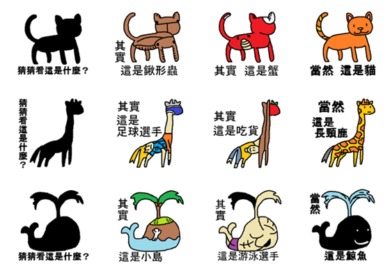 最好是有人猜得出來啦！搞笑又實用的互動貼圖《猜猜看這是什麼？》 貼圖、搞笑、爆笑、實用、互動