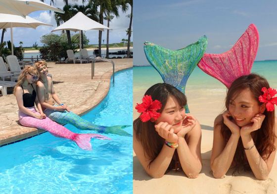 想化身池畔美人魚怎能少了它？人魚尾巴讓日本女高生教主也超、心、動！ 美人魚、魚鰭、美人魚裝、泳衣、泳裝
