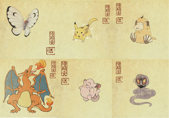 當皮卡丘遇上浮世繪？ 美國藝術家BD Judkins筆下的神奇寶貝 浮世繪、精靈寶可夢、神奇寶貝、皮卡丘、BD Judkins