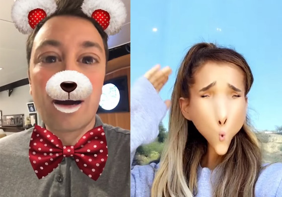 App《SnapChat》還能這樣玩！亞莉安娜和吉米法倫的超爆笑對嘴比賽 吉米法倫、SnapChat、亞莉安娜、Ariana Grande、Jimmy Fallon