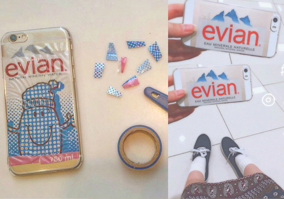 礦泉水手機殼自己做！日本女孩人手一支的人氣話題就是它 礦泉水、Evian、手機殼、DIY、日本