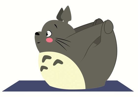 久坐辦公室變成大屁股了嗎？快跟著《100天的龍貓日記》一起動滋動 龍貓、100天挑戰、GIF、動圖、可愛