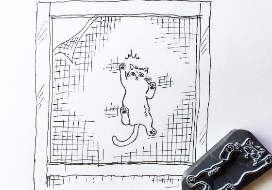 求求你～可以不要再爬紗窗了嘛！貓奴超需要的貓形紗門補洞貼 貓、貓咪、貓奴、主子、貓主子