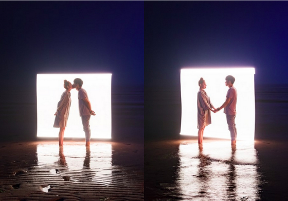 超夢幻的光影與海婚紗照！讓人都想要飛韓國濟州島結婚啦 結婚、婚紗、婚紗照、韓國婚紗、濟州島