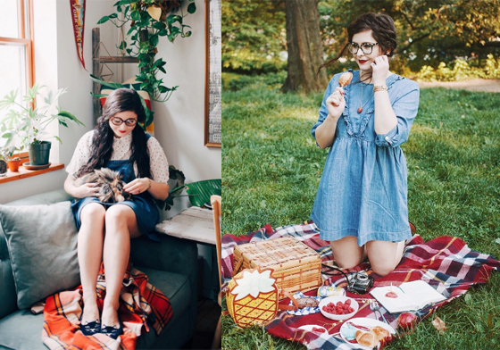 肉肉女生如何完美詮釋文青風？NY女孩10張復古穿搭告訴你 Noelle Downing、New York、instagram、NOELLEDOWNING、文青