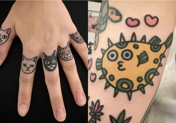 跪求老闆出刺青貼紙！韓國彩色動物刺青實在是太Q啦 刺青、彩色刺青、動物刺青、動物、刺青貼紙