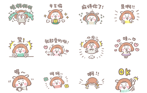 新夥伴是變身瀏海剪過頭小羊兒？三戶夏芽×卡娜赫拉超萌合作《夏芽羊咩咩貼圖》 三戶夏芽、卡娜赫拉、夏芽羊咩咩、貼圖、兔兔