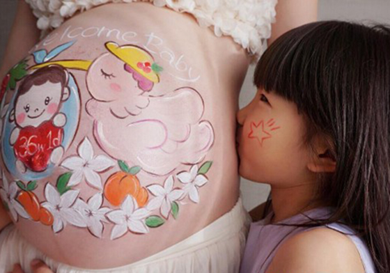 誰說懷孕只能拍裸照紀念！超夢幻「3D肚皮彩繪」讓可愛小天使紀錄你的幸福時刻 heArt koru、東京、吉祥寺、紀念照、孕婦
