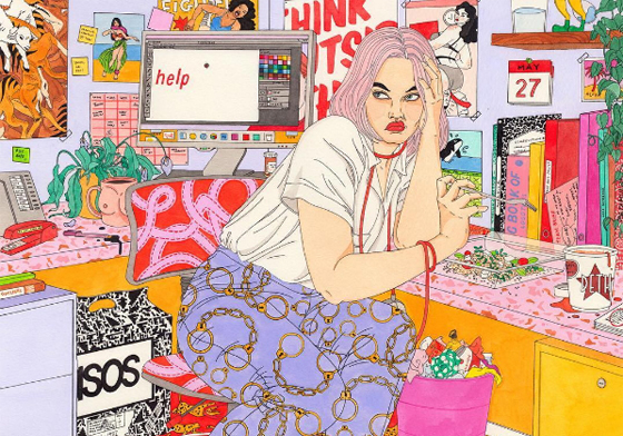 腰和屁股有點肉肉才叫性感！氣勢爆棚的棉花糖女神插畫駕到 插畫、藝術、棉花糖、女神、愛爾蘭