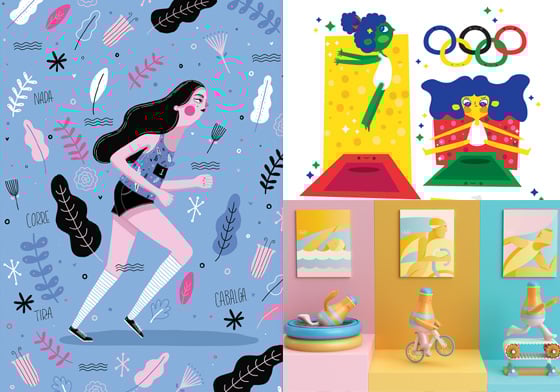 說什麼都要跟風里約奧運！超熱血的插畫家聯名創作 插畫、奧運、創作、 Drawlympics 2016、藝術