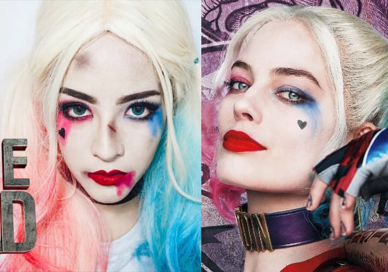 哪有小丑這麼美的啦！超夯小丑女仿妝教學畫出瑪格的瘋癲美 仿妝、小丑、小丑女、自殺突擊隊、Suicide Squad