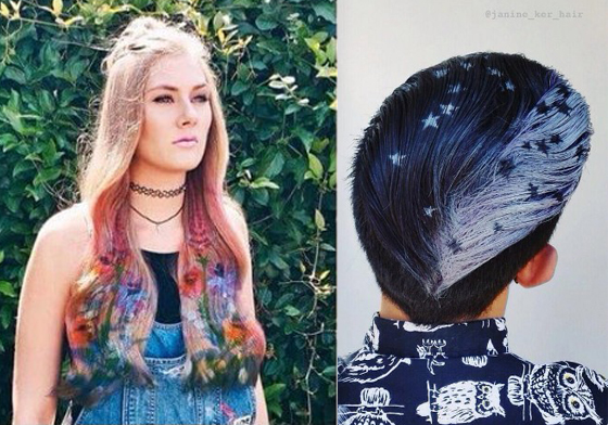 彷彿一撥頭髮就飄出陣陣花香！挑戰玩色技巧的絕美印花染髮 Janine Ker、janine_ker_hair、髮藝師、設計師、印花