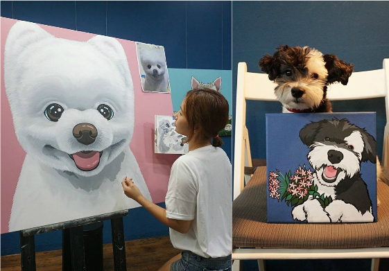 本尊vs.肖像誰更萌！？韓國美女畫家的《我的狗狗》毛孩暖心畫特輯 韓國、畫家、藝術家、狗狗、寵物