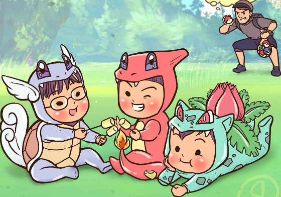 我也想抓三胞胎寶可夢！cosplay系列的大韓民國萬歲插畫特輯 大韓民國萬歲、三胞胎、超人回來了、我的超人爸爸、漫畫