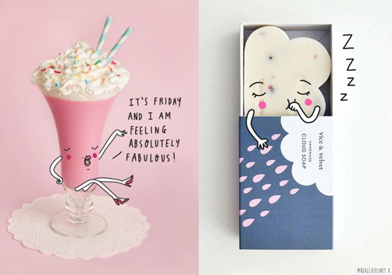 有想過甜筒被吃掉時的心情嗎？超療癒的日常小物擬人插畫 插畫、可愛、療癒、reallifelines、Charly Clements