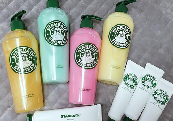 星冰樂竟然推出沐浴系列？！韓妞浴室排排站的繽紛商品就是…. STARBATH、翻玩、星巴克、星冰樂、沐浴乳