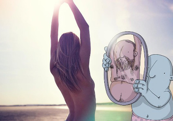 背殺的正面是沒刮腋毛的大叔？惡搞網友照片的可愛插畫第三彈 Lucas Levitan、童心、插畫、小確幸、創意