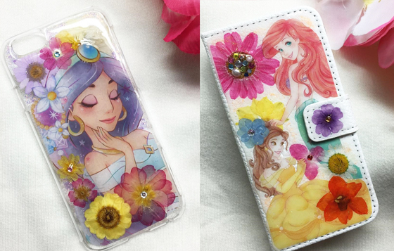 壓花×迪士尼就是夢幻！手作的少女系質感手機殼 愛麗兒、貝兒、壓花、迪士尼、少女