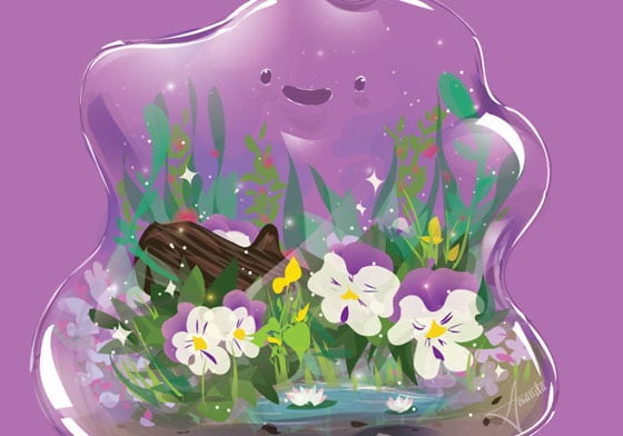 傑尼龜造型的水族箱？宛如水晶球的寶可夢生態系 寶可夢、Pokémon Go、夢幻、插畫、生態系